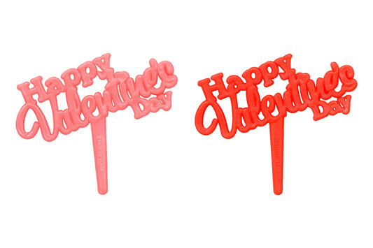 Happy Valentines Day - Cupcake Picks (8 Pack) - Bakery Crafts