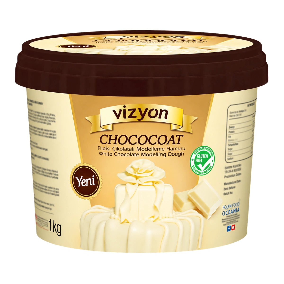 Chocolate White Modelling Paste 1kg - Vizyon
