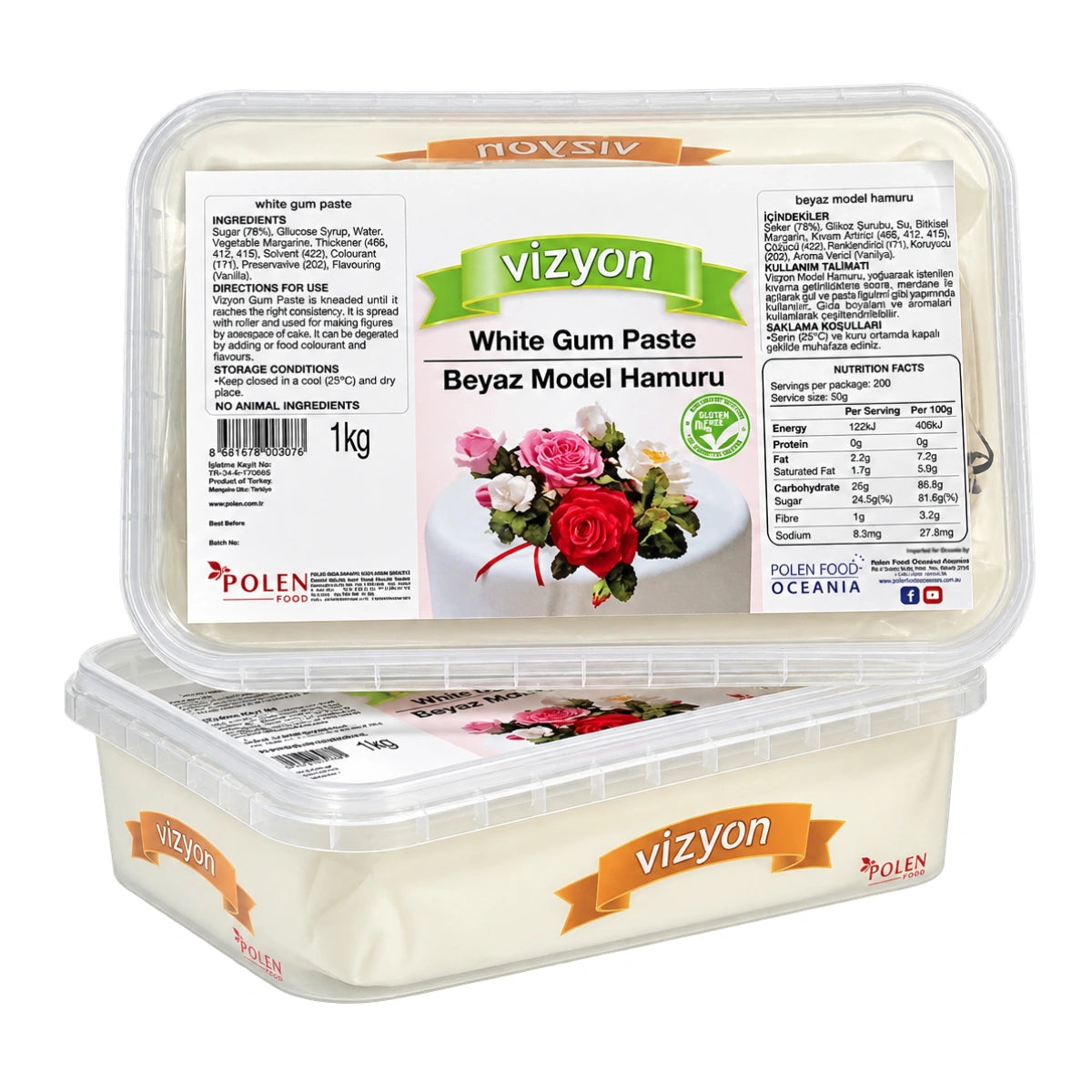 White Gum Paste 1kg - Vizyon