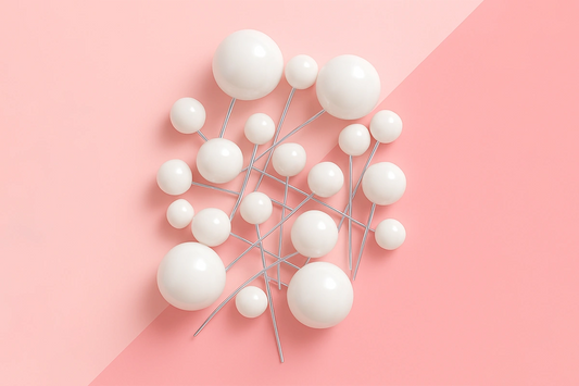 White Ball Topper (20 Pack) - Iconic Cake Art