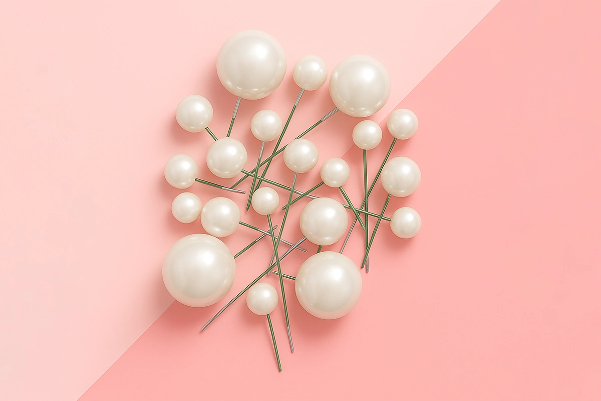 White Pearl Ball Topper (20 Pack) - Iconic Cake Art