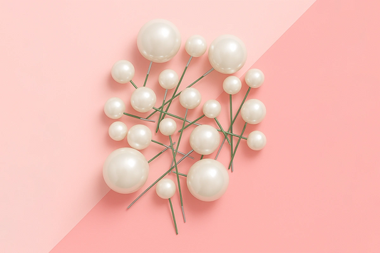 White Pearl Ball Topper (20 Pack) - Iconic Cake Art