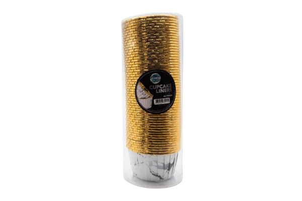 Silver Marble Metallic Cupcake Liners (50 Pack) - Iconic Cake Art
