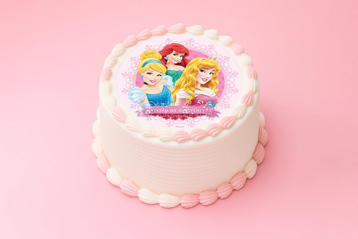 6.3 Inch Disney Princess Round Edible Icing Image 16cm - BSC