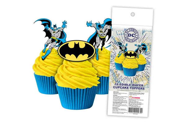Batman Edible Wafer Cupcake Toppers (16 Pack) - BSC