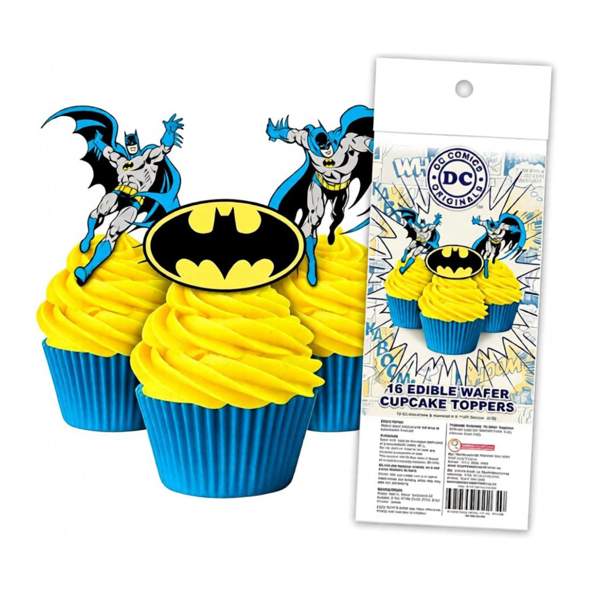 Batman Edible Wafer Cupcake Toppers (16 Pack) - BSC