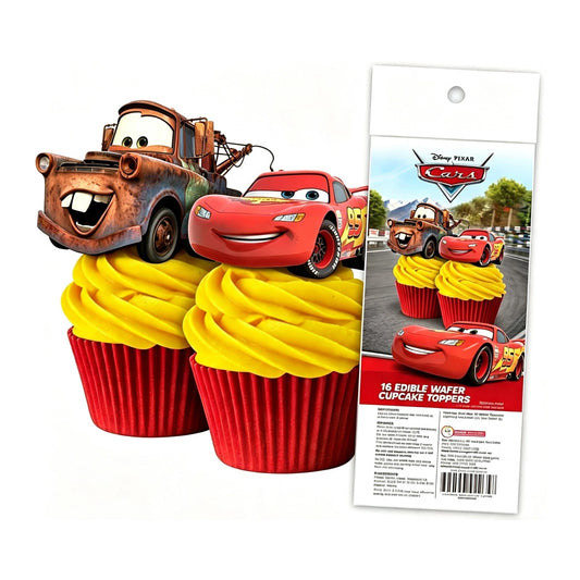 Disney Cars - Edible Wafer Cupcake Toppers (16 Pack) - BSC