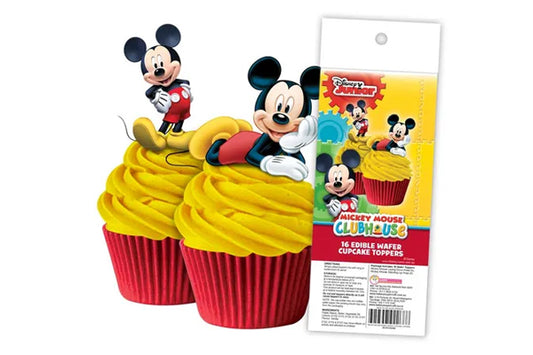 Mickey Mouse Edible Wafer Cupcake Toppers (16 Pack) - BSC