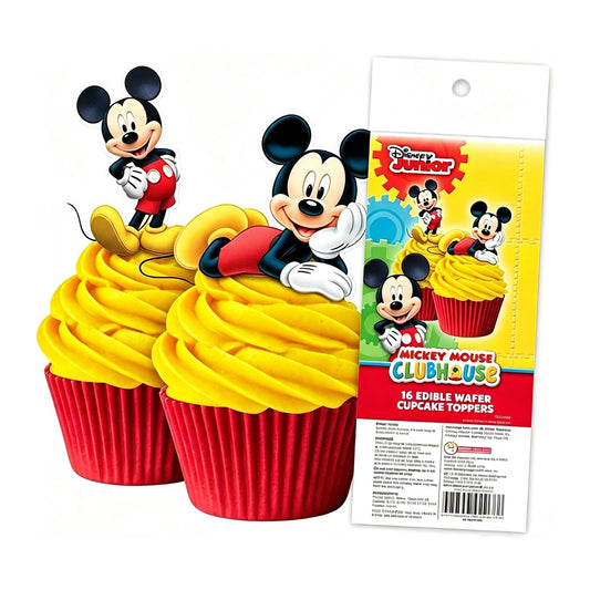 Mickey Mouse Edible Wafer Cupcake Toppers (16 Pack) - BSC