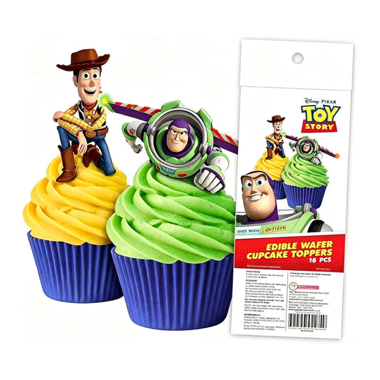 Toy Story - Edible Wafer Cupcake Toppers - Buzz and Woody - BSC