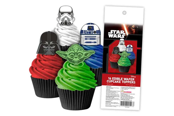 Star Wars Edible Wafer Cupcake Toppers (16 Pack) - BSC