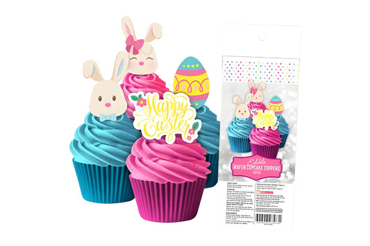 Easter Edible Wafer Cupcake Toppers (16 Pack) - BSC