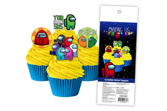 Among Us Edible Wafer Cupcake Toppers (16 Pack) - BSC