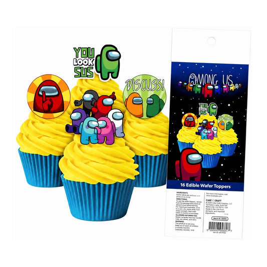 Among Us Edible Wafer Cupcake Toppers (16 Pack) - BSC