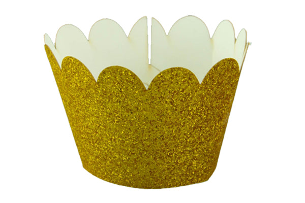 Gold Glitter Cake Wraps - Cake Decorating Tools - Pack of 12 - Gateau Art