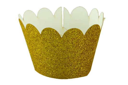 Gold Glitter Cake Wraps - Cake Decorating Tools - Pack of 12 - Gateau Art