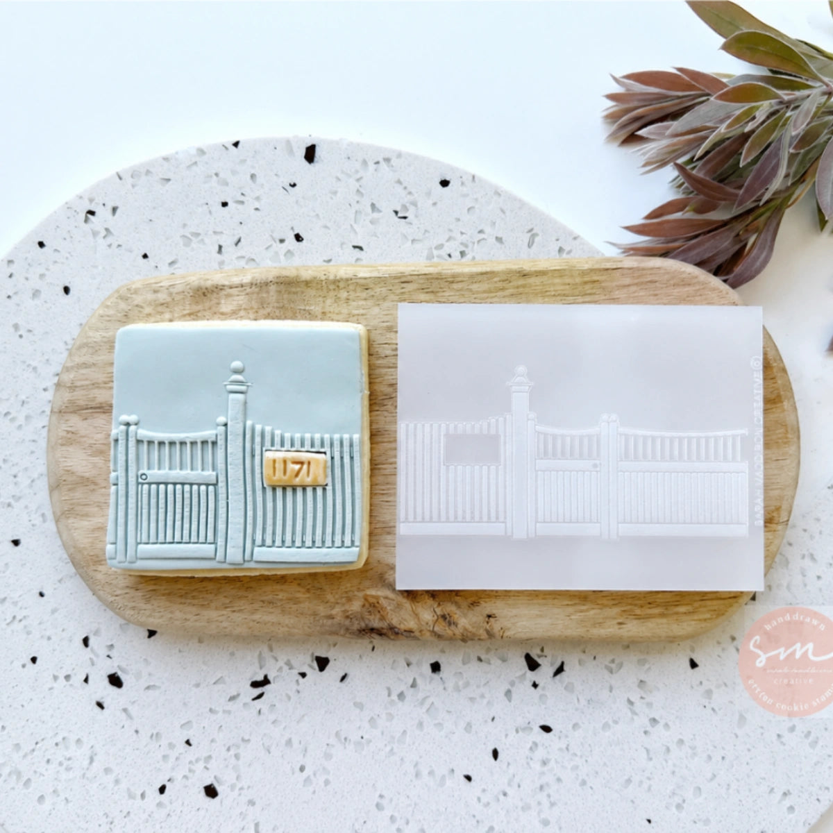 Picket Fence Stamp - Sarah Maddison Cookie Stamps