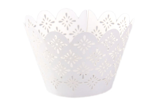 White Lattice Cake Wraps - Cake Decorating Tools (12 Pack) - Iconic Cake Art