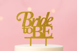 Bride to Be - Acrylic Cake Topper - Gold Glitter,ACTGG-050