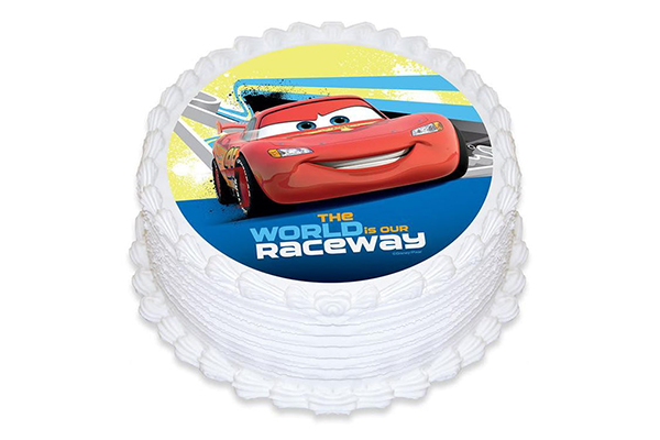 cars lightning mcqueen round edible icing,ha221170