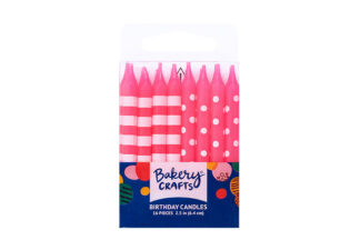 Pink Stripes and Dots Specialty Candles,37743