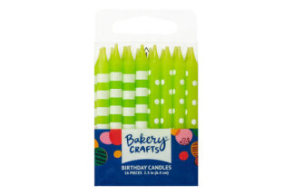 Lime Green Stripes and Dots Specialty,Yellow Stripes and Dots Specialty Candles Bakery Crafts,39058