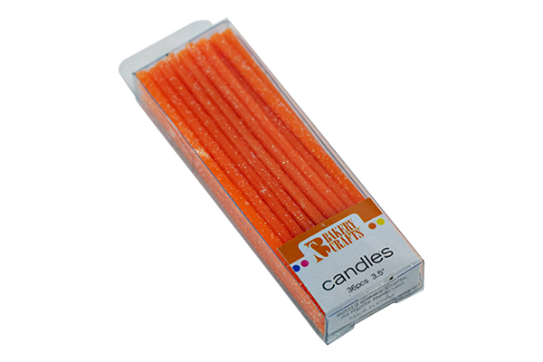 orange slim glitter specialty candles,39060
