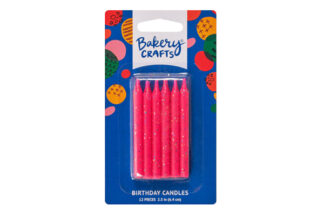 Pink Glitter Smooth and Spiral Candles,39067