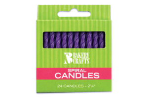 Purple Smooth and Spiral Candles,C-75PR