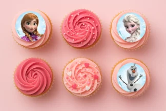 15 PER SHEET 2 Inch 5cm DISNEY FROZEN CUPCAKE IMAGE SHEET BSC,CC909962_2