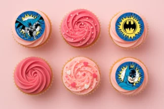 15 PER SHEET 2 Inch 5cm BATMAN CUPCAKE IMAGE SHEET BSC,CC910036_2