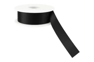 10mm BLACK * SATIN RIBBON * DOUBLE SIDED,SRIBBON-BK10