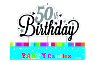 50TH BIRTHDAY CANDLE Artwrap,E3350