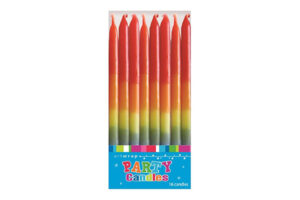 Rainbow Ombre Party Candles,E4180