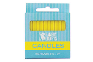 Yellow Plain Birthday Candles,C-78Y