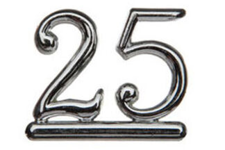 25 Silver Double Numeral,NU03-25S