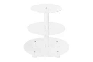 3 TIER ROUND 4mm THICK CAKE STAND - ACRYLIC CUPCAKE,STACRD-030