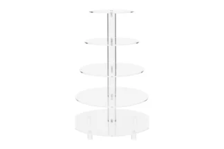 5 TIER ROUND 4mm THICK CAKE STAND - ACRYLIC CUPCAKE,STACRD-050