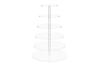 6 TIER ROUND 4mm THICK CAKE STAND - ACRYLIC CUPCAKE,STACRD-060
