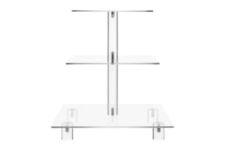 3 TIER SQUARE 4mm THICK CAKE STAND - ACRYLIC CUPCAKE,STACSQ-030