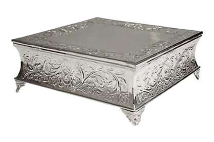 18 inch square silver cake stand,18″-square-silver-cake-stand