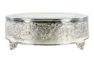22 inch ROUND SILVER CAKE STAND,22-ROUND-SILVER-CAKE-STAND