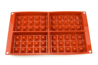 WAFFLE 4 CAVITY SILICONE CHOCOLATE,WAFFLE SILICONE CHOCOLATE MOLD,D-123