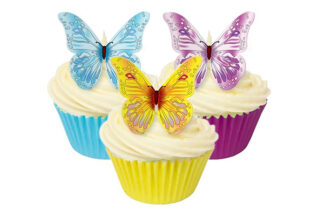 Assorted Colours Butterfly Edible Wafer,8021530