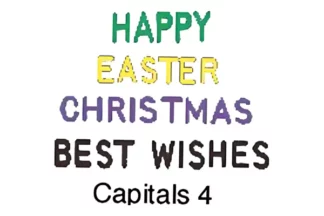 EMBOSSERS 4 WORD SET - CHRISTMAS HAPPY EASTER BEST WISHES - FMM,EMBCAPS4