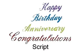 HAPPY BIRTHDAY ANNIVERSARY CONGRATULATIONS BA7665 - FMM,EMBSCRP4