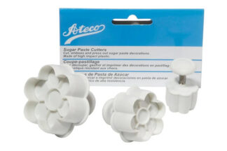 6 Petal Flower Set of 3 Plunger,3 Six Petal Flower Cutters Ateco,1957