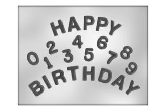 Happy Birthday Numbers Chocolate Mould,90-12111