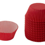250pc 5cm x 3.2cm Red Greaseproof Baking Cupcake Cases