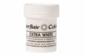 42g WHITE EXTRA MAXIMUM CONCENTRATED FOOD COLOUR ICING COLOUR SUGARFLAIR,J401